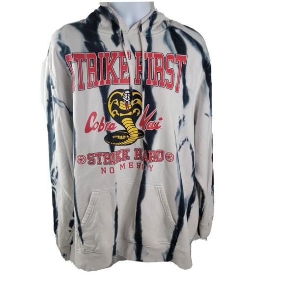 Cobra Kai Strike Men's Tie Dye Graphic Hoodie Size 3XL 54-56 - Picture 1 of 10